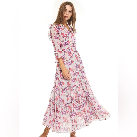 MISA LOS ANGELES PAMELINA DRESS IN LILAC FLORAL - Picture 1 of 14